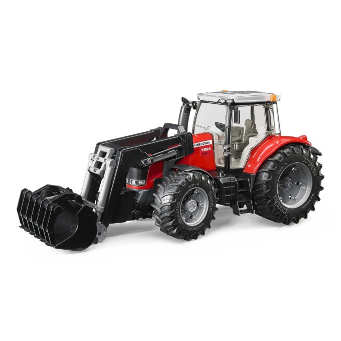 Bruder Traktor MASSEY FERGUSON 7624 s čelním nakladačem