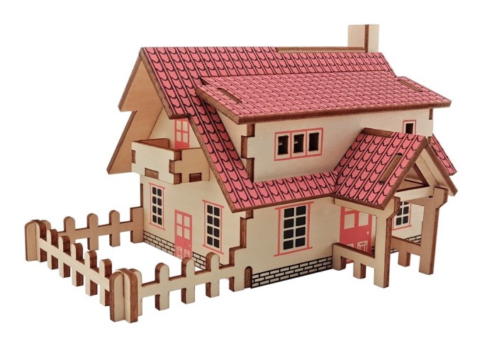 Woodcraft Dřevěné 3D puzzle Ranč