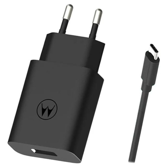 MOTOROLA TurboPower 20W USB-A w/ 1m USB-C cable black