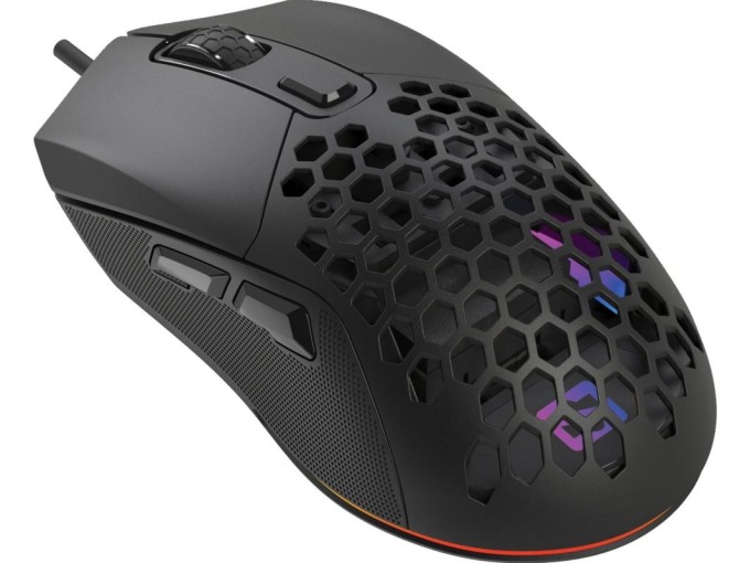 Sandberg FlexCover 6D Gamer Mouse, herní myš, 12800dpi, LED podsvícení, černá