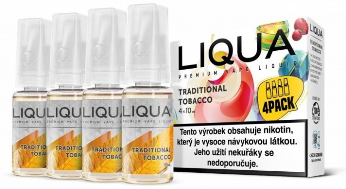 Liquid LIQUA CZ Elements 4Pack Traditional tobacco 4x10ml-3mg (Tradičný tabak)