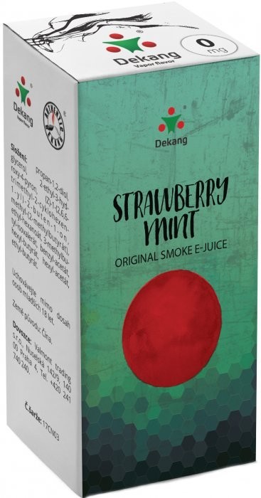 Liquid Dekang Strawberry mint 10ml - 0mg (Jahoda s mätou)