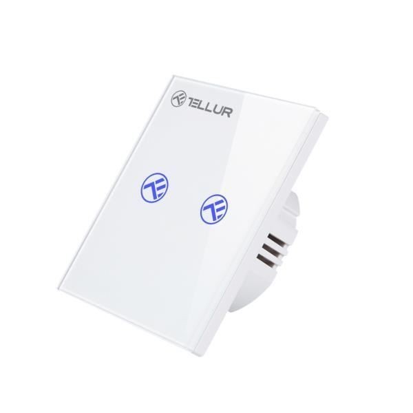 Tellur WiFi Smart Spínač, 2 porty, 1800 W, 10 A, bílý