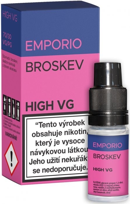 Liquid EMPORIO High VG Peach 10ml - 3mg