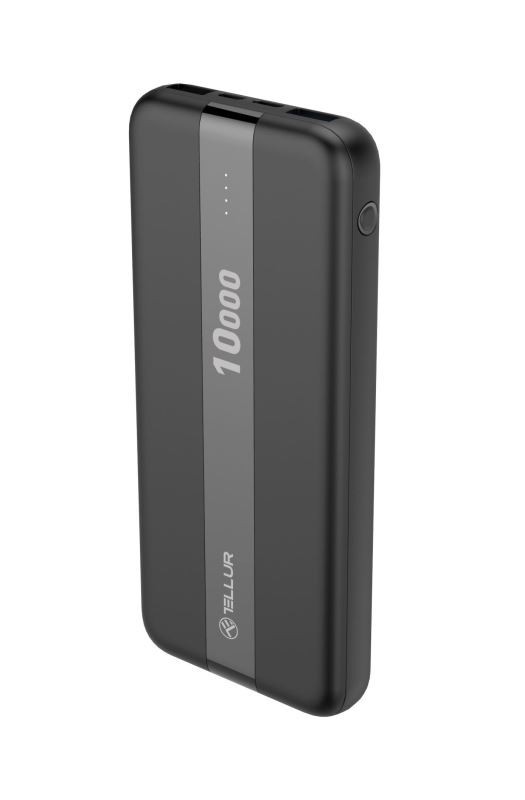 Tellur PBC103 10000mAh Powerbank, 2xUSB+Type-C+MicroUSB, černá