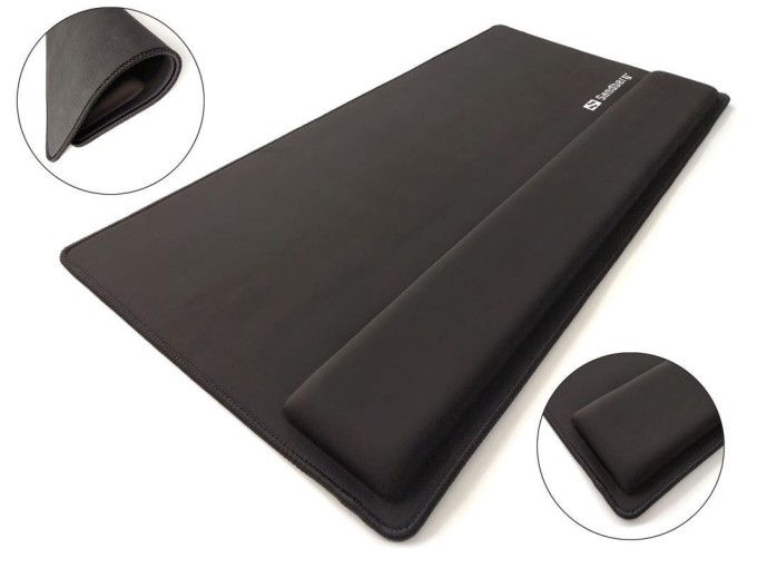 Sandberg Desk Pad Pro XXL, podložka pod klávesnici i myš 71,2 x 35cm, černá