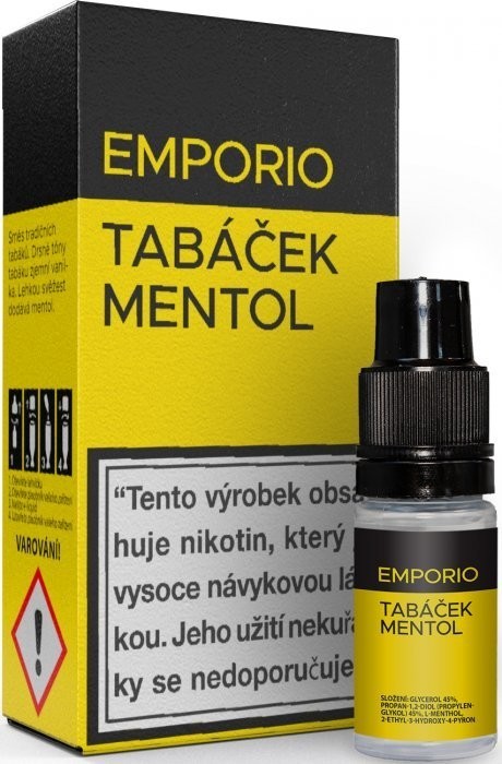 Liquid EMPORIO Tabáček - Mentol 10ml - 18mg