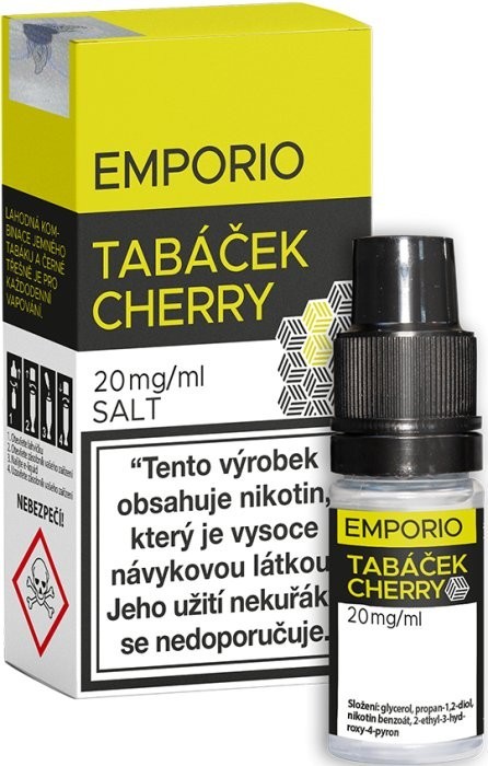 Liquid EMPORIO SALT Tabáček - Cherry 10ml - 20mg