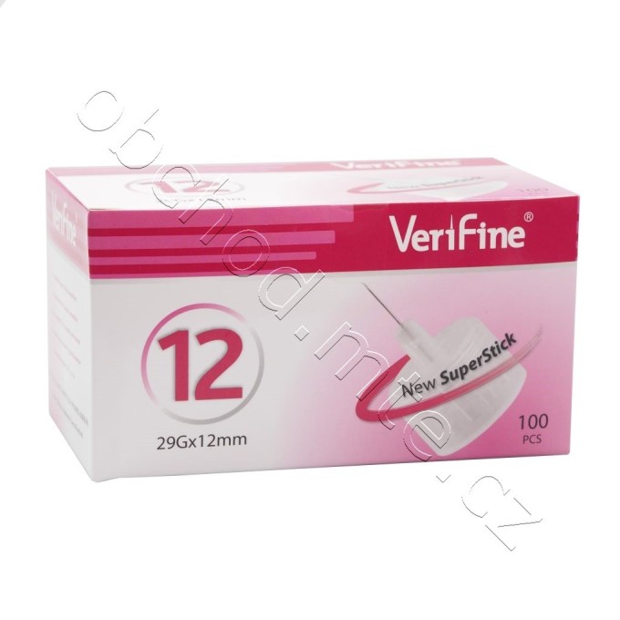 Ihly VERIFINE 12 pre všetky perá 29G - 0,33 x 12 mm, 100 ks