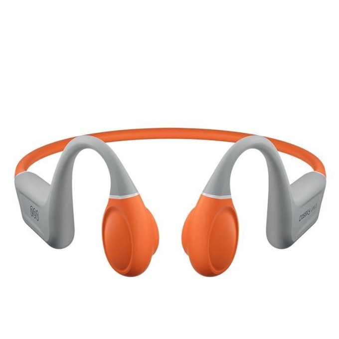 QCY Crosssky link2, Bone conduction TWS, sportovní sluchátka, šedá/oranžová