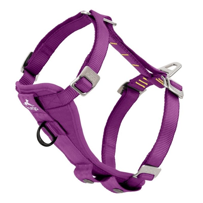 Postroj pre psa do auta Kurgo, True Fit Enhanced Strenght, bezpečnostný s autopásom-deep-violet-S