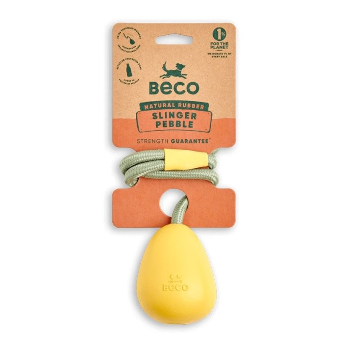 Hračky pre psov, Beco Slinger Pebble-yellow