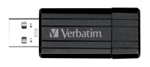 8GB USB Flash 2.0 PIN STRIPE Store'n'Go černý Verbatim P-blist