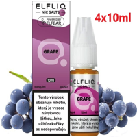 Liquid ELFLIQ Nic SALT Grape 4x10ml - 10mg