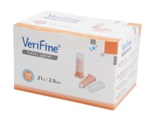 VERIFINE 21G x 2,0 mm bezpečnostné lancety (väčšie odbery), 100 ks