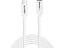 Sandberg nabíjecí kabel  USB-C na C M-F USB 3.1 100W 2m, bílá